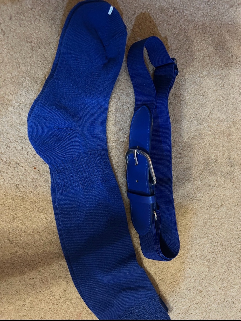 Baseball Tee Ball Royal Blue Socks Adjustable Belt Bundle Kids Boys Girls
